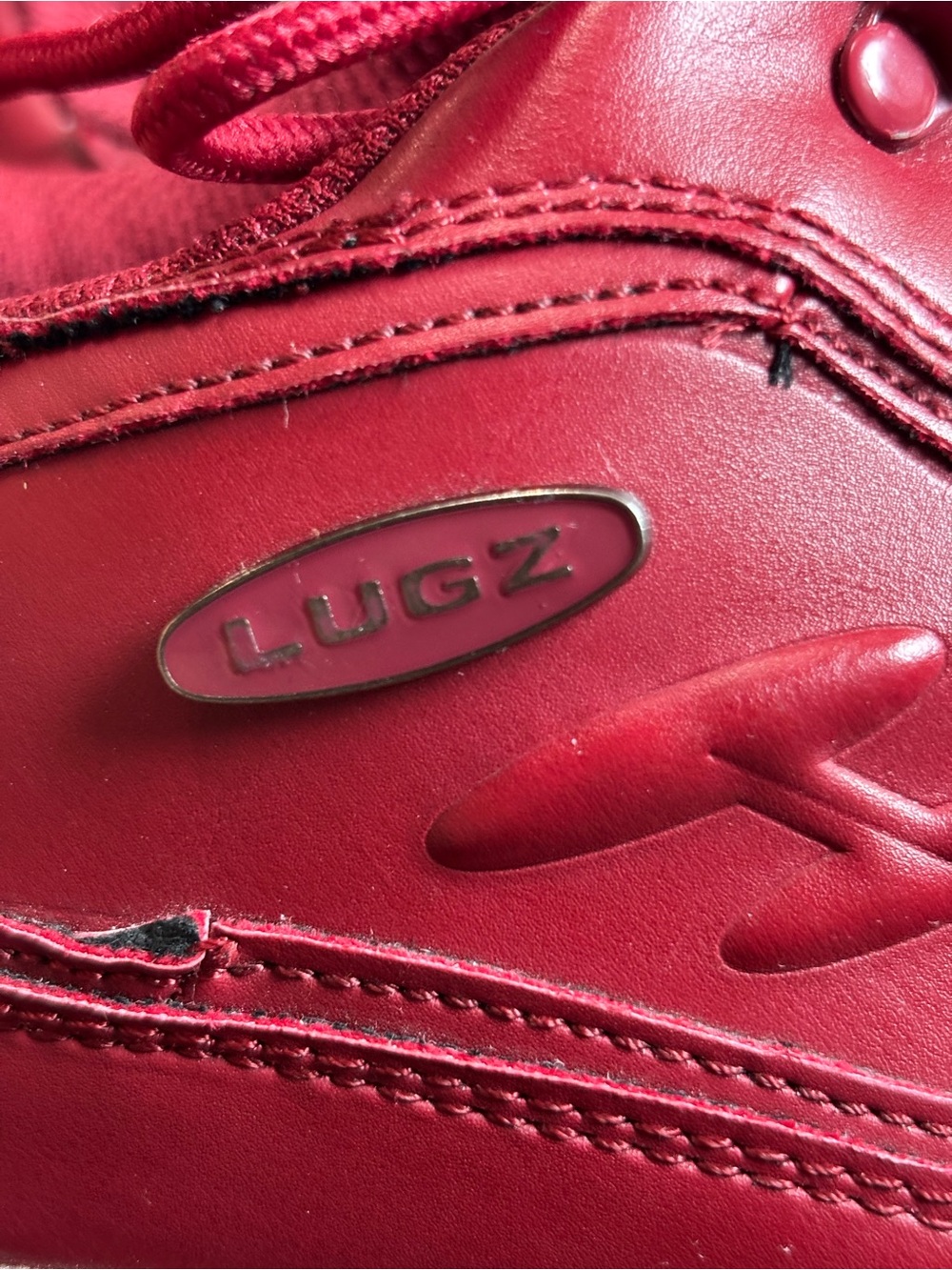 Lugz Red Platform Hiking Shoes Women’s Size 9 Chunky Lace Up Casual - Picture 8 of 15